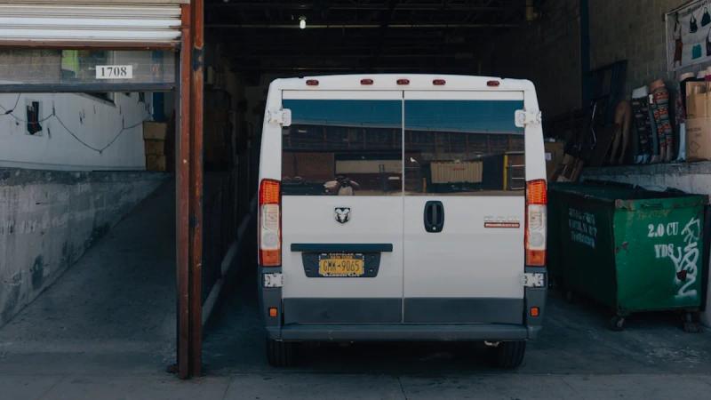 white Dodge Grand Caravan